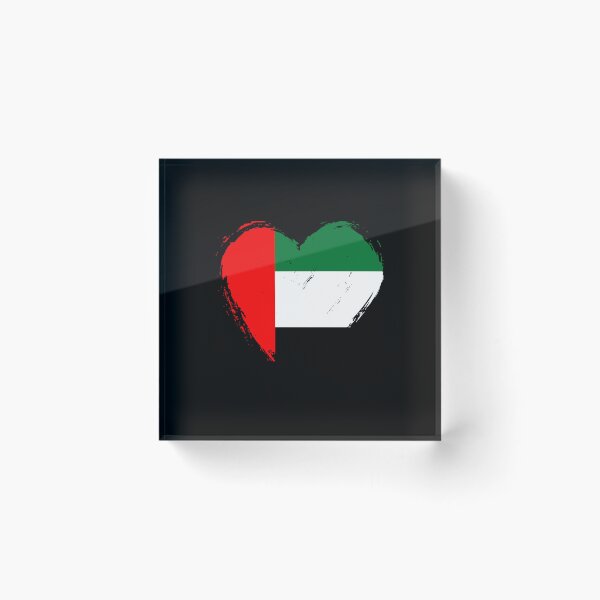 Item preview, Distressed United Arab Emirates Flag Heart AE designed and sold by shitpostee.
