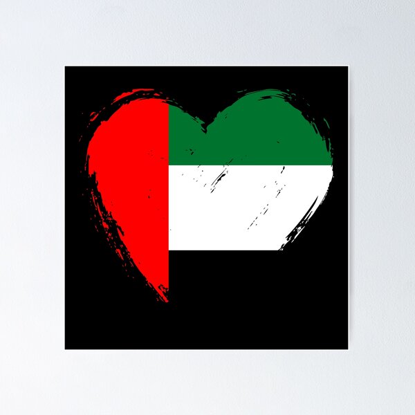 Item preview, Distressed United Arab Emirates Flag Heart AE designed and sold by shitpostee.