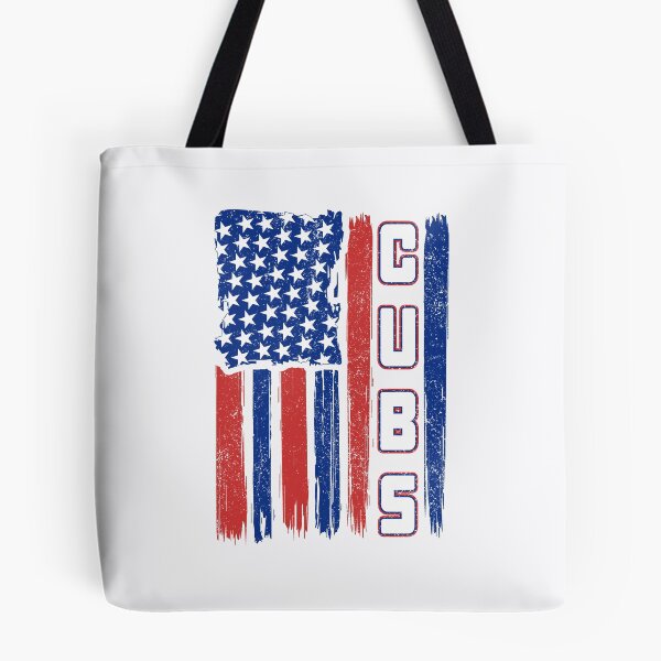 Item preview, Vintage Cubs US Flag Distressed Baseball Fan Team Spirit designed and sold by RockTheFeal.