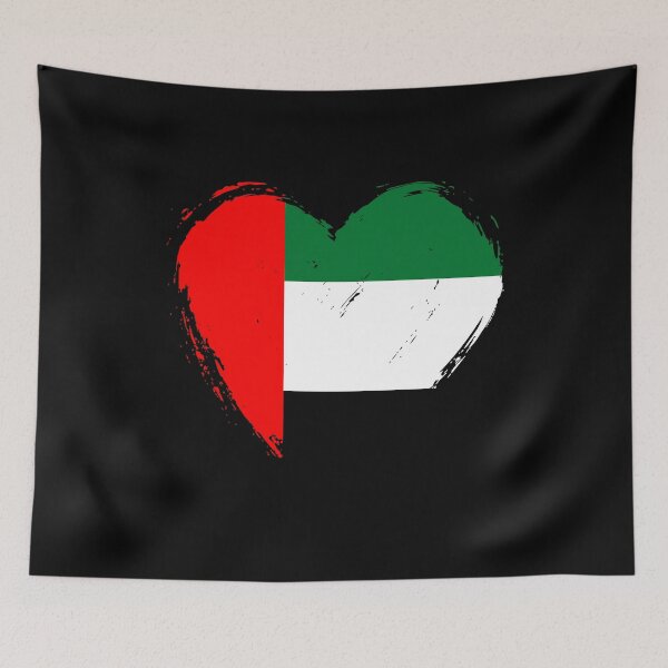 Artikelvorschau, Beschädigte Flagge der Vereinigten Arabischen Emirate mit Herzmotiv (AE) entworfen und verkauft von shitpostee.