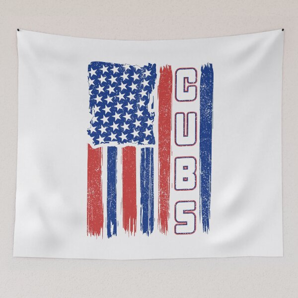 Item preview, Vintage Cubs US Flag Distressed Baseball Fan Team Spirit designed and sold by RockTheFeal.