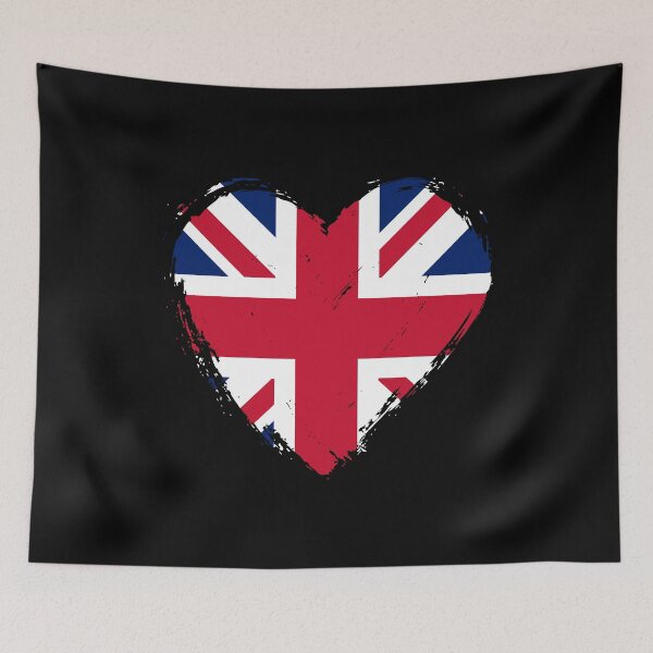 Item preview, Distressed United Kingdom Flag Heart GB designed and sold by shitpostee.
