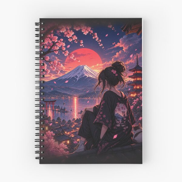 Item preview, Anime Mount Fuji Japanese Sunset Landscape – Japanese Aesthetic designed and sold by Lumvero.