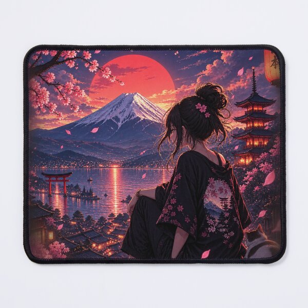 Item preview, Anime Mount Fuji Japanese Sunset Landscape – Japanese Aesthetic designed and sold by Lumvero.