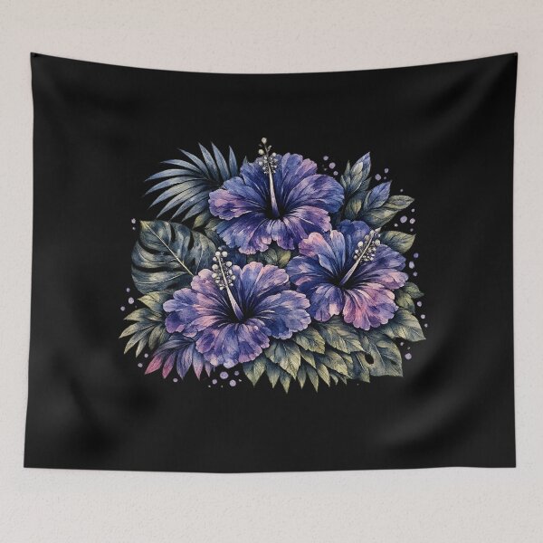 Item preview, Midnight Hibiscus | Dark Tropical Watercolor | Gothic Botanical Art designed and sold by IamNolmo.