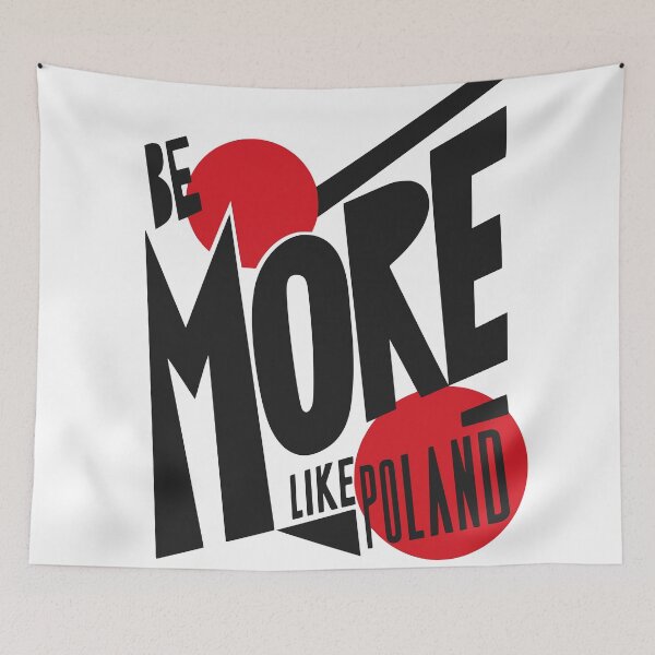 Item preview, Be More Like Poland - Modern Red Black Typography designed and sold by Fragy72.