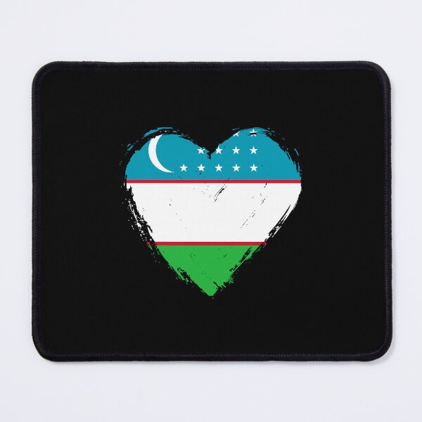 Item preview, Distressed Uzbekistan Flag Heart UZ designed and sold by shitpostee.