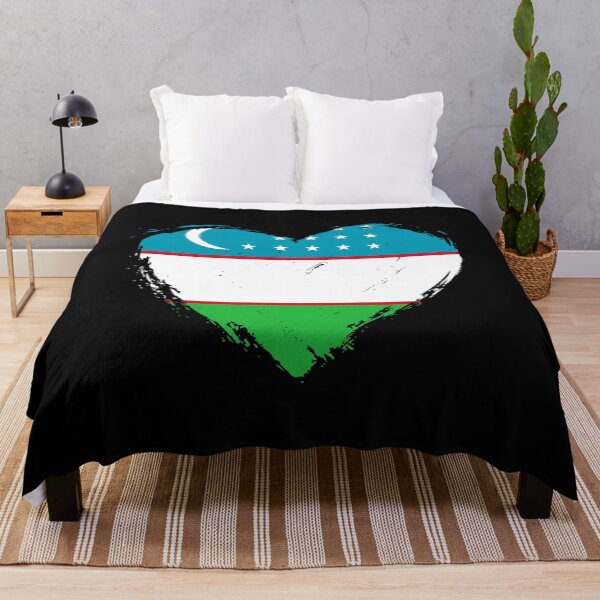 Item preview, Distressed Uzbekistan Flag Heart UZ designed and sold by shitpostee.