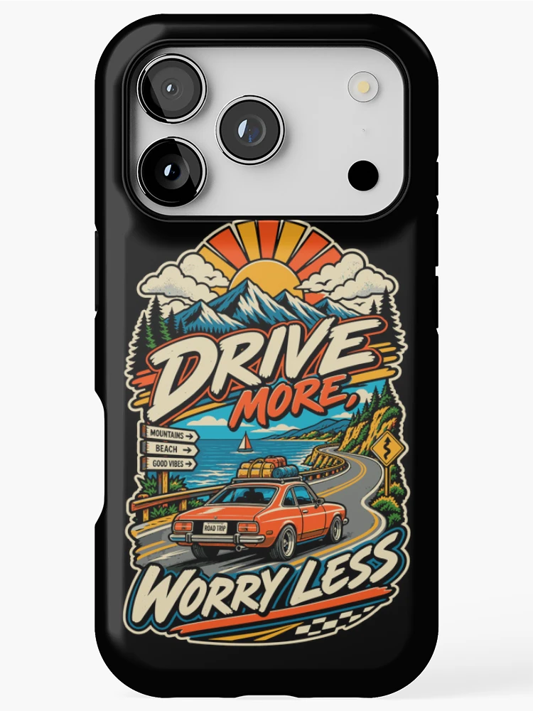 Thumbnail 1 of 4, iPhone Case, Drive More Worry Less designed and sold by RAS-77.