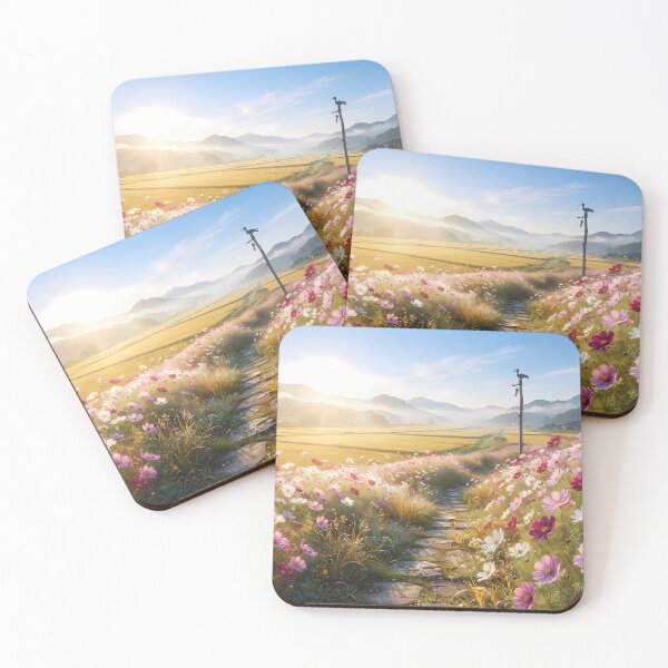 Item preview, September Birth Flower: Golden Autumn Morning with Korean Cosmos Fields designed and sold by SOOstudio73.