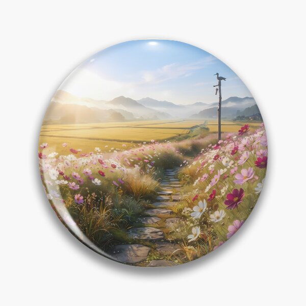 Item preview, September Birth Flower: Golden Autumn Morning with Korean Cosmos Fields designed and sold by SOOstudio73.