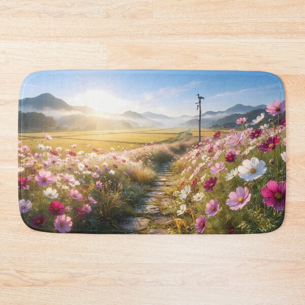 Item preview, September Birth Flower: Golden Autumn Morning with Korean Cosmos Fields designed and sold by SOOstudio73.