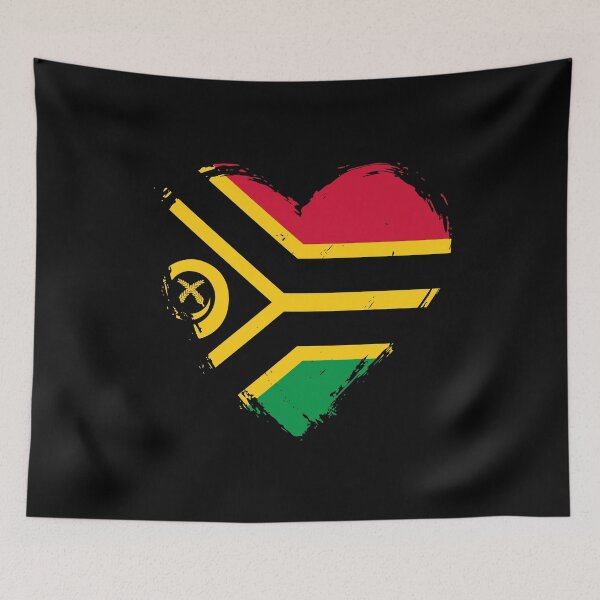 Item preview, Distressed Vanuatu Flag Heart VU designed and sold by shitpostee.