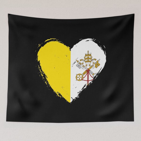Item preview, Distressed Vatican City Flag Heart VA designed and sold by shitpostee.