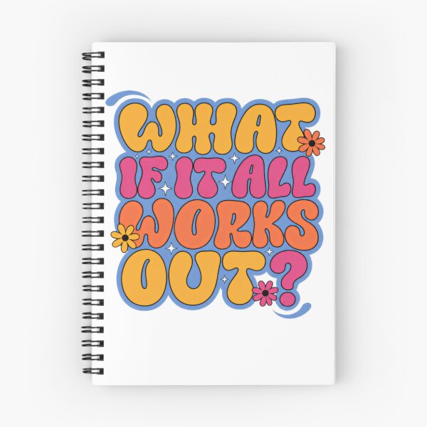 Item preview, What If It All Works Out? Optimism Motivation Encouragement Quote designed and sold by Star3NowForMe.