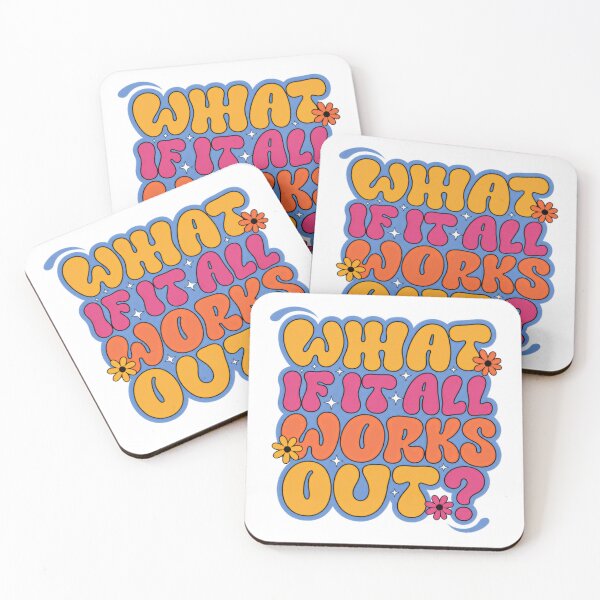 Item preview, What If It All Works Out? Optimism Motivation Encouragement Quote designed and sold by Star3NowForMe.