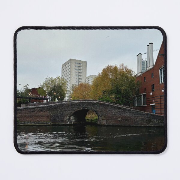 Item preview, Urban Canal Bridge - Autumn City Architecture & Waterfront View designed and sold by Austros.