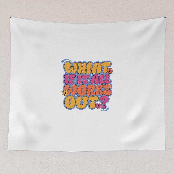 Item preview, What If It All Works Out? Optimism Motivation Encouragement Quote designed and sold by Star3NowForMe.