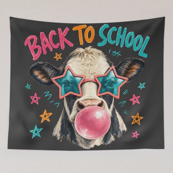 Item preview, Back to School Cow Bubble Gum Star Glasses  designed and sold by MOCH- ART.