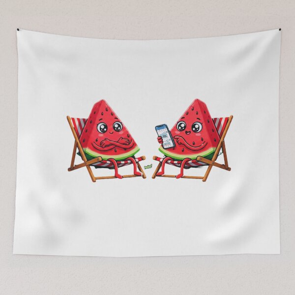 Item preview, Watermelon Gossip Friends Relaxing on the Beach designed and sold by YOFANTZ!.