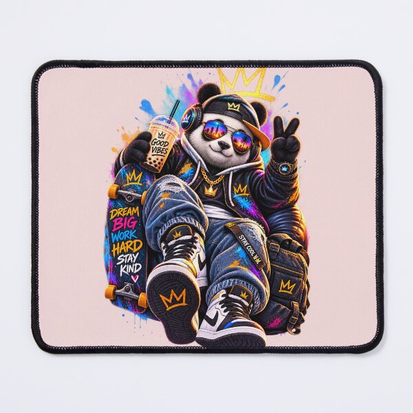 Item preview, Cool Panda Good Vibes Skateboard designed and sold by JANAWIYSTUDIO.