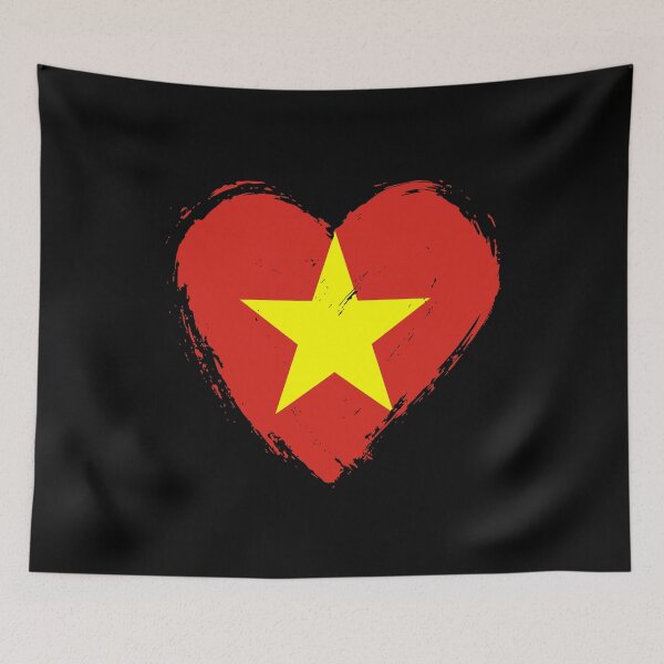 Item preview, Distressed Vietnam Flag Heart VN designed and sold by shitpostee.