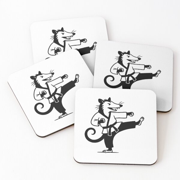Item preview, Karate-practicing opossum designed and sold by Visual-Elixir.