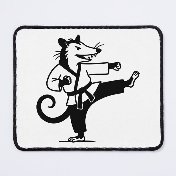 Item preview, Karate-practicing opossum designed and sold by Visual-Elixir.