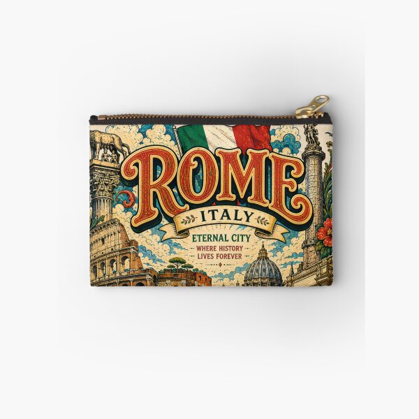 Item preview, Rome Italy Eternal City Vintage Travel Poster designed and sold by Skyrocketz.