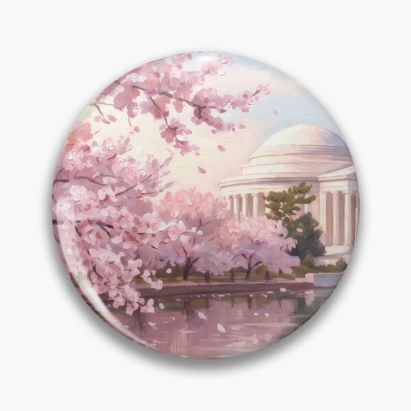 Item preview, Cherry Blossoms Around the Jefferson Memorial designed and sold by RedPeaStudio.