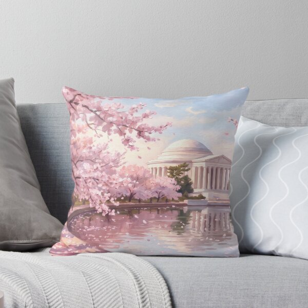 Item preview, Cherry Blossoms Around the Jefferson Memorial designed and sold by RedPeaStudio.