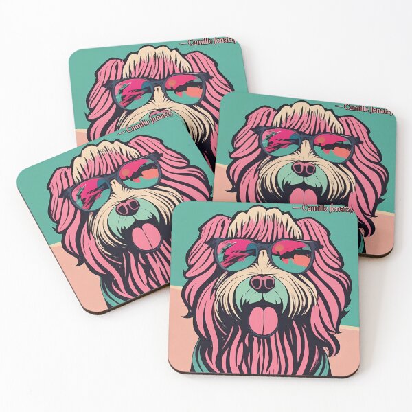 Item preview, Pop Art Dog with Vintage Glasses designed and sold by Georgiale.