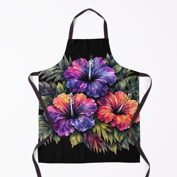 Item preview, Vibrant Tropical Hibiscus Watercolor Bouquet with Monstera Leaves designed and sold by IamNolmo.