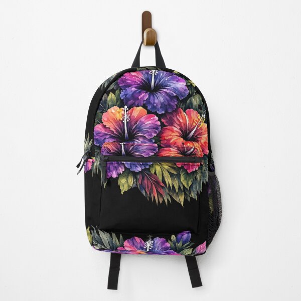 Item preview, Vibrant Tropical Hibiscus Watercolor Bouquet with Monstera Leaves designed and sold by IamNolmo.