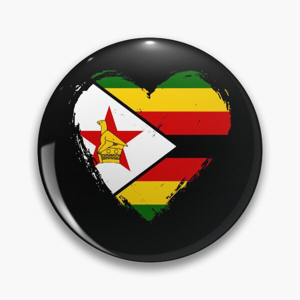 Item preview, Distressed Zimbabwe Flag Heart ZW designed and sold by shitpostee.