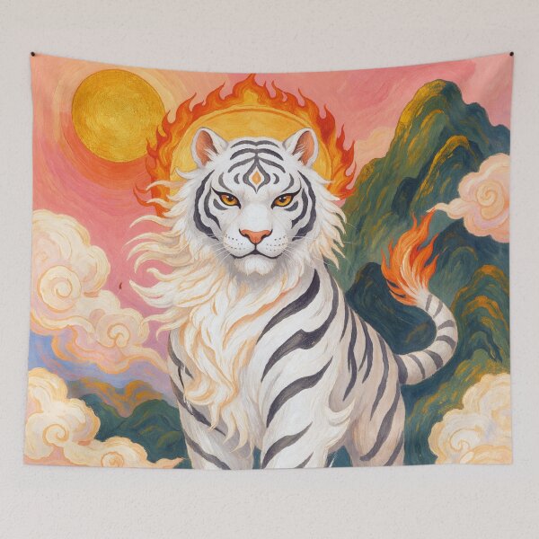 Item preview, White Tiger Majestic Predator Painting designed and sold by GalleryKauffeld.
