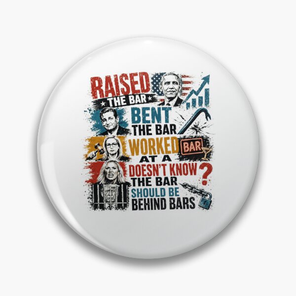 Item preview, Raised The Bar Bent The Bar Worked At A Bar Doesn't Know The Bar Should Be Behind Bars Political Commentary Anti Trump designed and sold by Star3NowForMe.