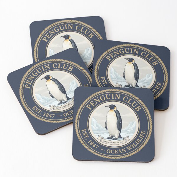 Item preview, Penguin Club Vintage Badge Antarctic Wildlife designed and sold by CalmCapy Co.