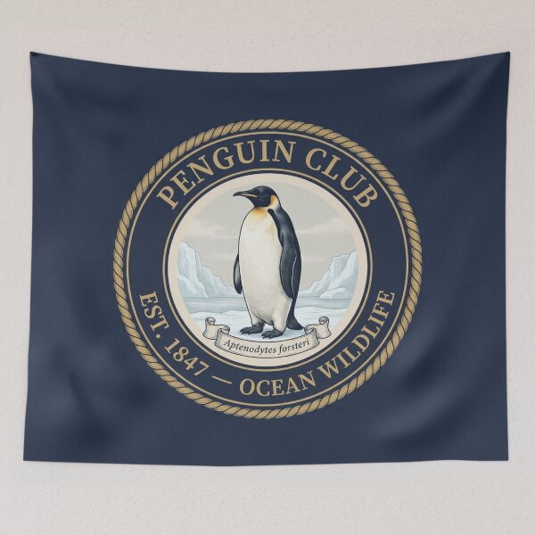 Item preview, Penguin Club Vintage Badge Antarctic Wildlife designed and sold by CalmCapy Co.