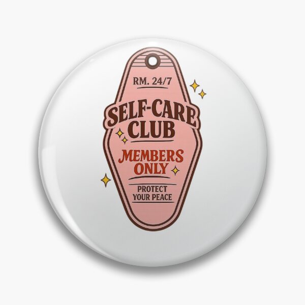 Item preview, Self Care Club Retro Motel Keychain Mental Health Gift designed and sold by Timeless Junction.