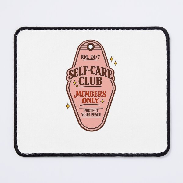 Item preview, Self Care Club Retro Motel Keychain Mental Health Gift designed and sold by Timeless Junction.