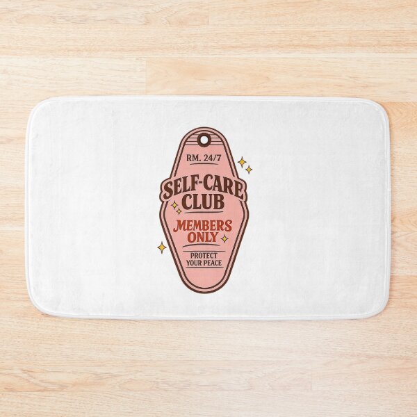 Item preview, Self Care Club Retro Motel Keychain Mental Health Gift designed and sold by Timeless Junction.