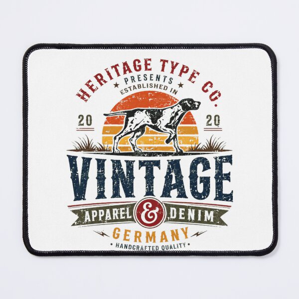 Item preview, Heritage Type Co Presents Established In 20 20 Vintage Apparel And Denim Germany Handcrafted Quality German Shorthaired Pointer Hunter Dog designed and sold by Star3NowForMe.