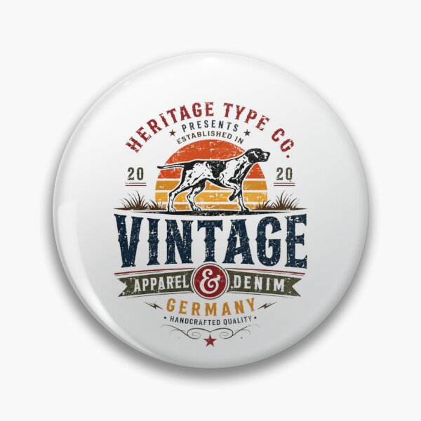 Item preview, Heritage Type Co Presents Established In 20 20 Vintage Apparel And Denim Germany Handcrafted Quality German Shorthaired Pointer Hunter Dog designed and sold by Star3NowForMe.