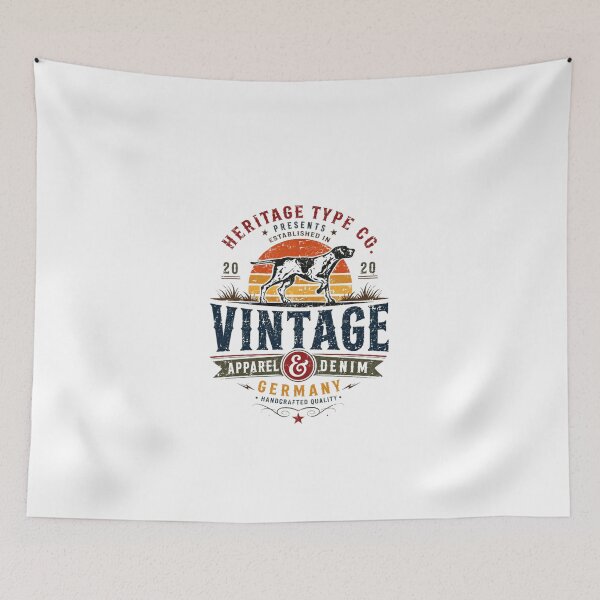 Item preview, Heritage Type Co Presents Established In 20 20 Vintage Apparel And Denim Germany Handcrafted Quality German Shorthaired Pointer Hunter Dog designed and sold by Star3NowForMe.