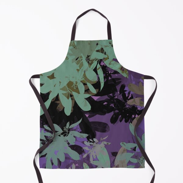 Item preview, Neon Violet and Mint Green Botanical Leaves Sillhouette Pattern designed and sold by GajaSedej.