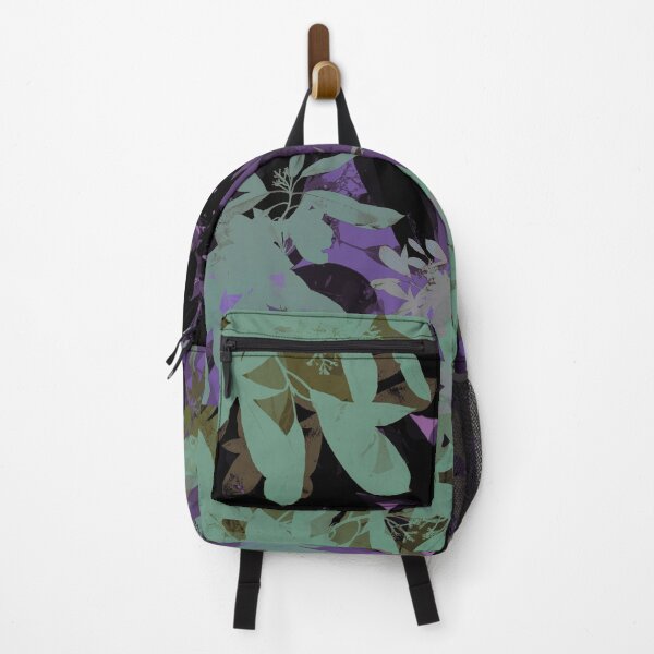 Item preview, Neon Violet and Mint Green Botanical Leaves Sillhouette Pattern designed and sold by GajaSedej.