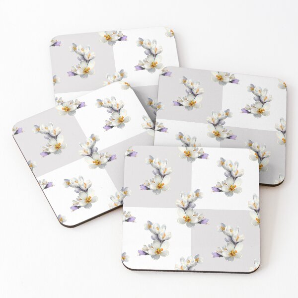 Item preview, Elegant White Crocus Watercolor Seamless Spring Floral Pattern Design designed and sold by EL-Lebedenko.
