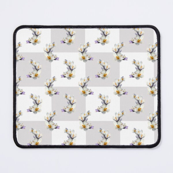 Item preview, Elegant White Crocus Watercolor Seamless Spring Floral Pattern Design designed and sold by EL-Lebedenko.