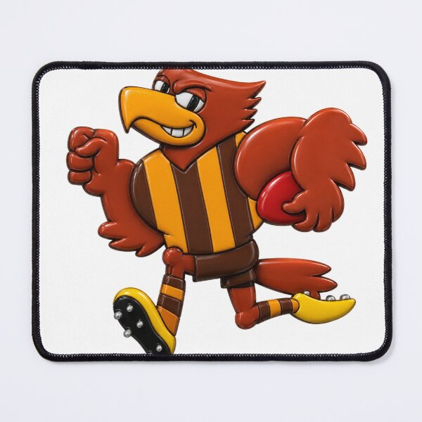 Item preview, Mighty Hawks Retro Mascot Drawing 3D designed and sold by Luke Foran Sports Art.